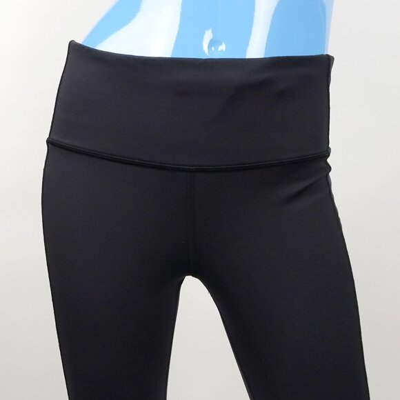 Lululemon Black Leggings Tight 8 M Mesh Reflective Running Workout Yoga Travel - Picture 4 of 9